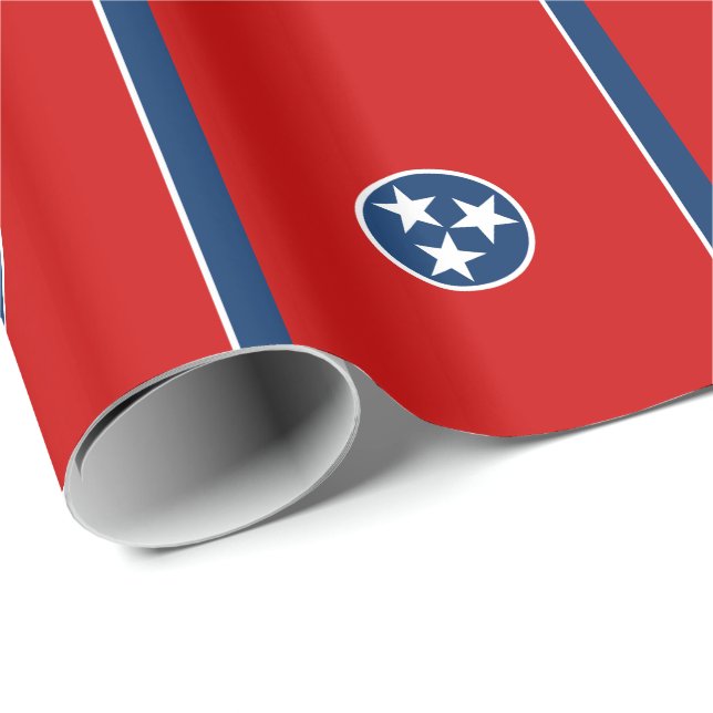 Papier Cadeau Drapeau de l'État du Tennessee (Coin rond)