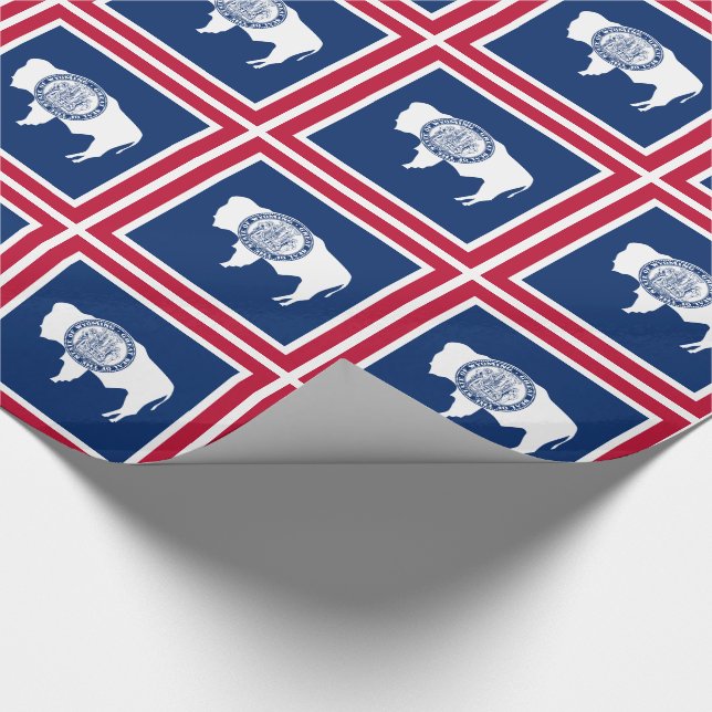 Papier Cadeau Drapeau de l'État du Wyoming (Coin)