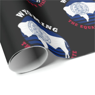 PAPIER CADEAU DRAPEAU DE L'ÉTAT DU WYOMING POUR L'ÉGALITÉ