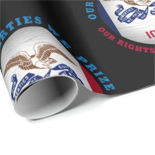 Papier Cadeau Drapeau de l'État IOWA HAWKEYE