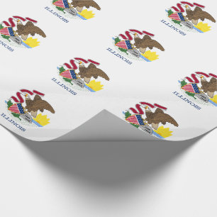 Papier Cadeau Drapeau de l'Illinois