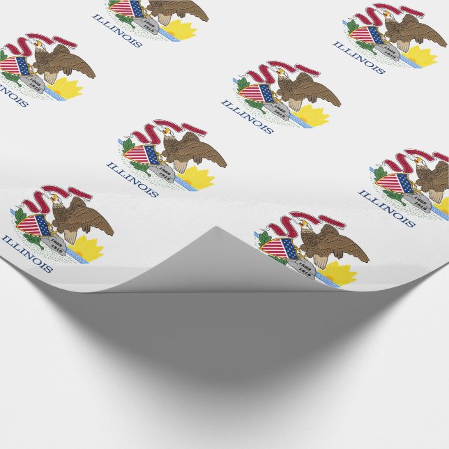 Papier Cadeau Drapeau de l'Illinois (Coin)