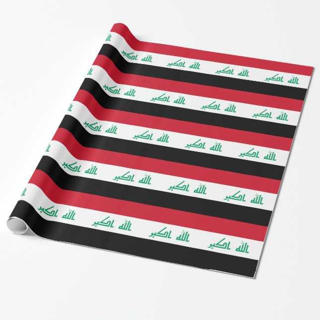 Papier Cadeau Drapeau de l'Irak (Déroulé)