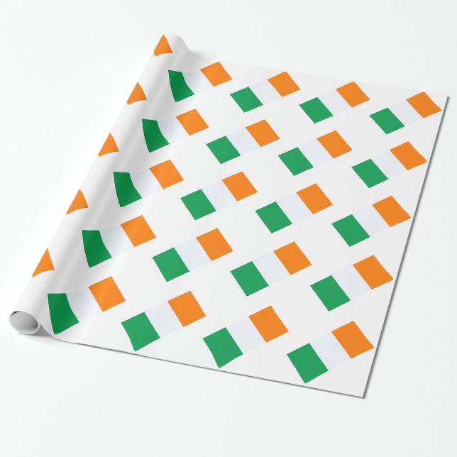 Papier Cadeau Drapeau de l'Irlande (Déroulé)