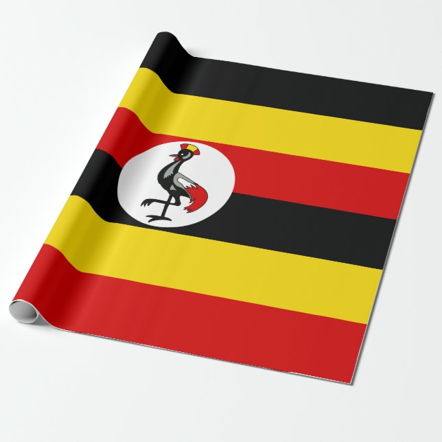 Papier Cadeau Drapeau de l'Ouganda (Déroulé)