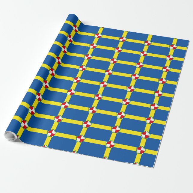 Papier Cadeau Drapeau de papier d'enrobage Pembrokeshire (Déroulé)