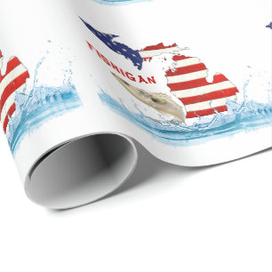 Papier Cadeau Drapeau de poisson dans l'eau