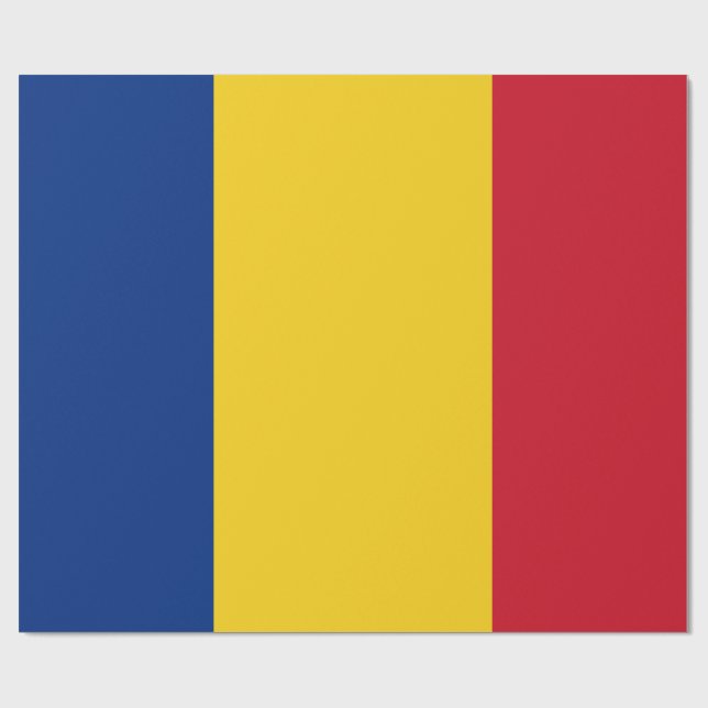 Papier Cadeau Drapeau de Roumanie patriotique roumain (Plat)