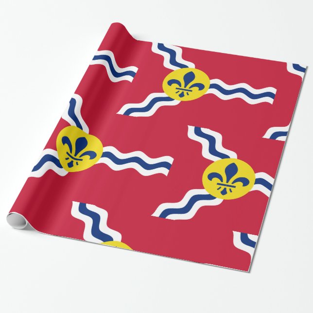 Papier Cadeau Drapeau de Saint-Louis, Missouri (Déroulé)