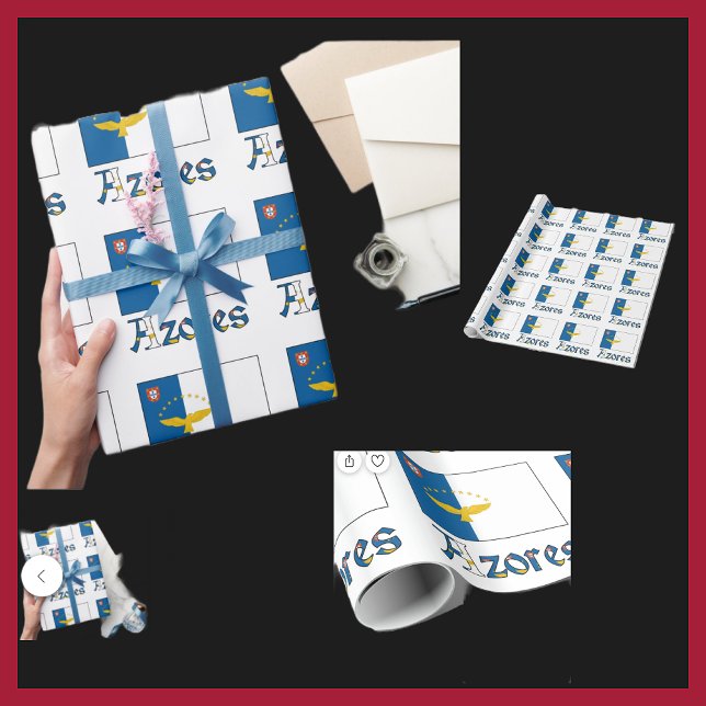 Papier Cadeau Drapeau des Açores (Créateur téléchargé)
