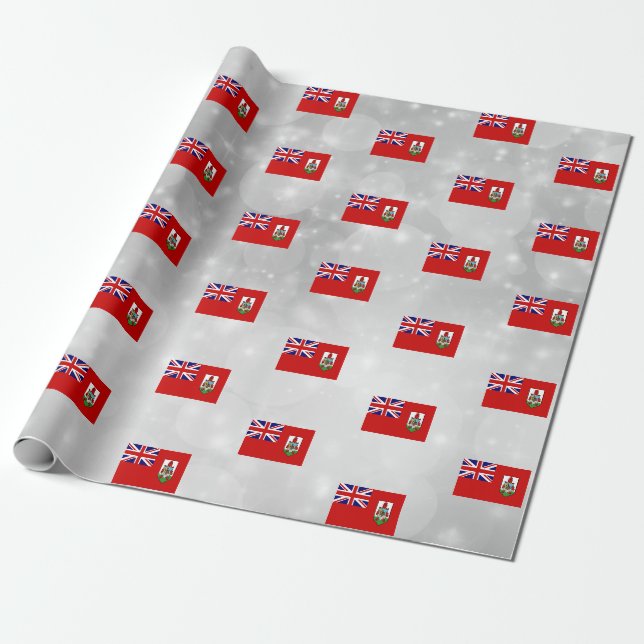 Papier Cadeau Drapeau des Bermudes (Déroulé)
