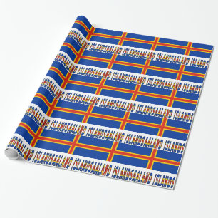 Papier Cadeau Drapeau des îles Åland et Ålander