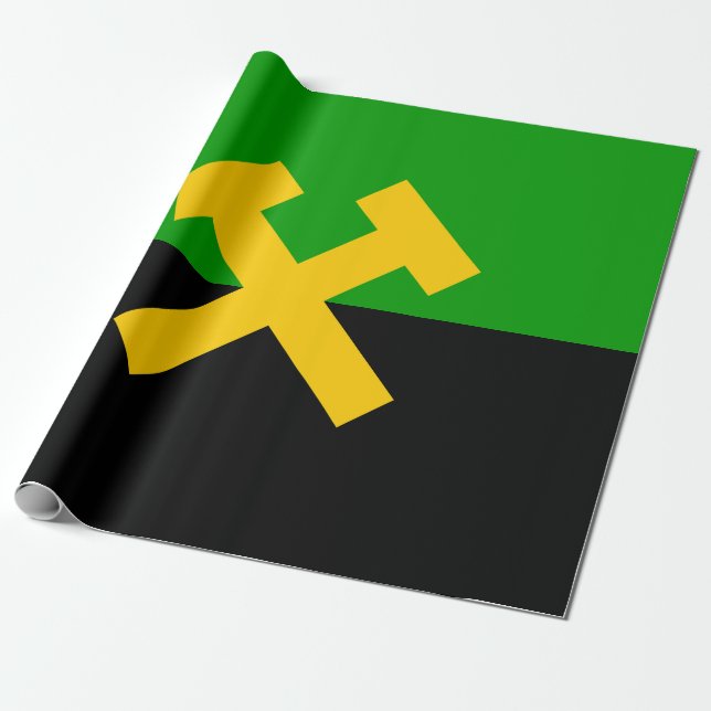 Papier Cadeau Drapeau des mineurs et des travailleurs des mines (Déroulé)