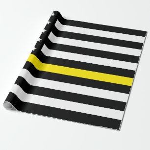 Papier Cadeau Drapeau des répartiteurs de la ligne jaune fine