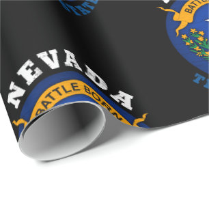 PAPIER CADEAU DRAPEAU D'ÉTAT D'ARGENT NEVADA