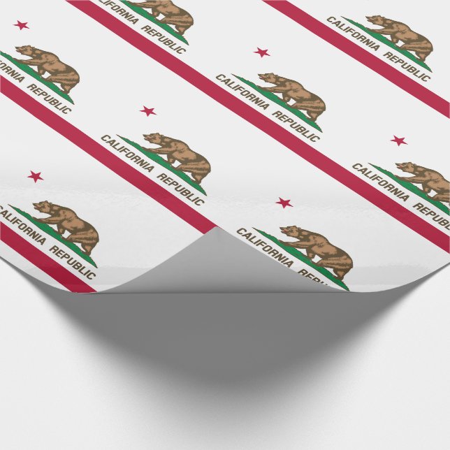 Papier Cadeau Drapeau d'État de la République de Californie (Coin)