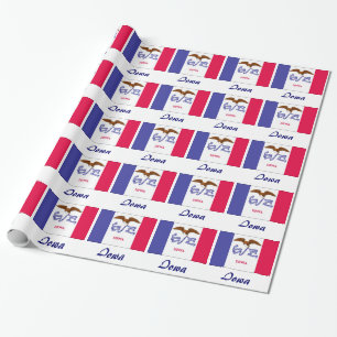 Papier Cadeau Drapeau d'état de l'Iowa