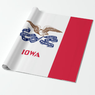 Papier Cadeau Drapeau d'État de l'Iowa