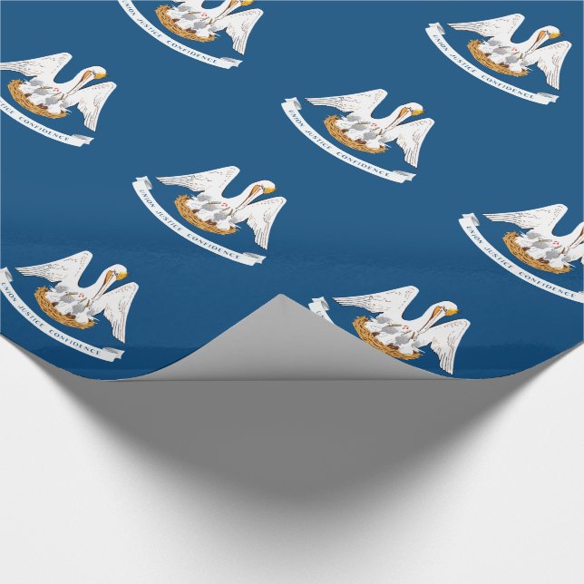 Papier Cadeau Drapeau d'État de Louisiane (Coin)