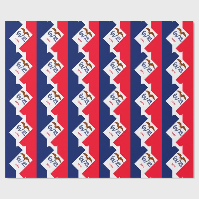 Papier Cadeau Drapeau d'État Iowa (Plat)