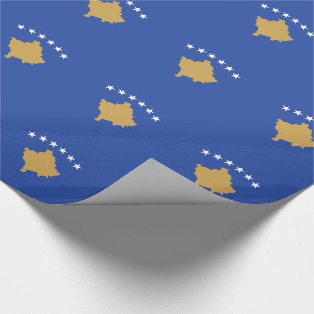 Papier Cadeau Drapeau du Kosovo (Coin)
