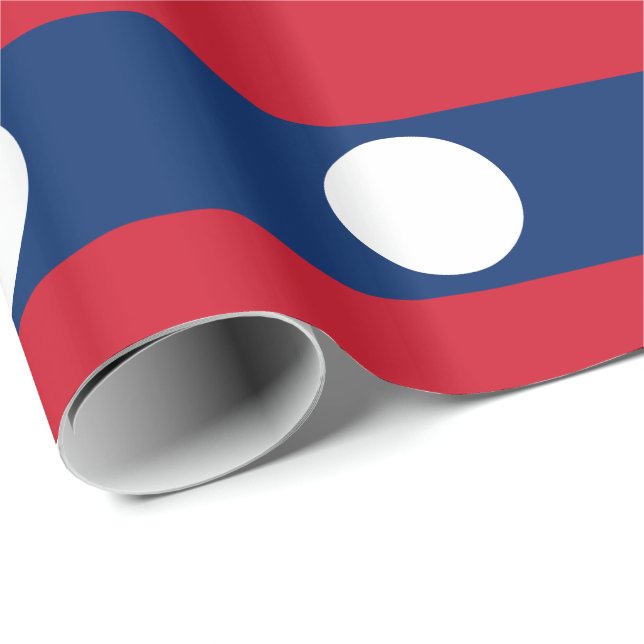Papier Cadeau Drapeau du Laos (Coin rond)