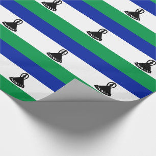 Papier Cadeau Drapeau du Lesotho