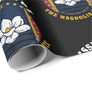 Papier Cadeau Drapeau du magnolia de l'État du Mississippi