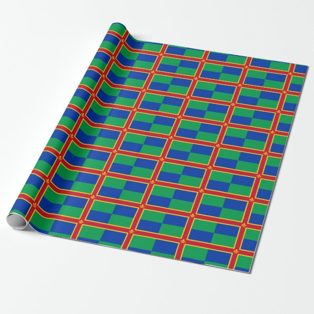 Papier Cadeau Drapeau du papier d'emballage Lincolnshire (Déroulé)