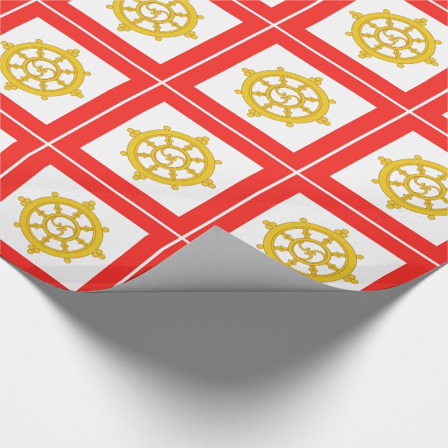 Papier Cadeau Drapeau du royaume de Sikkim (Coin)