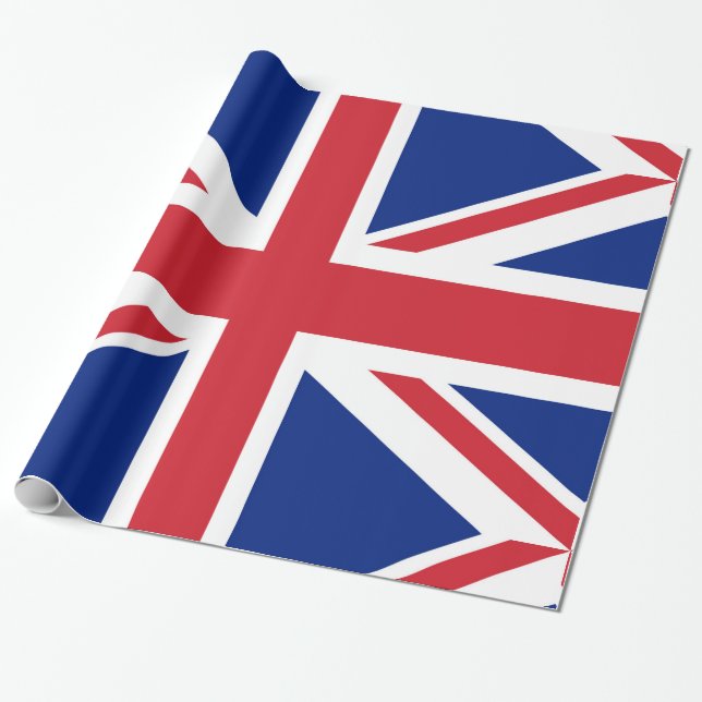 Papier Cadeau Drapeau du Royaume-Uni. L'Union Jack. (Déroulé)