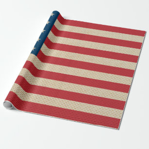Papier Cadeau Drapeau en faux similicuir USA