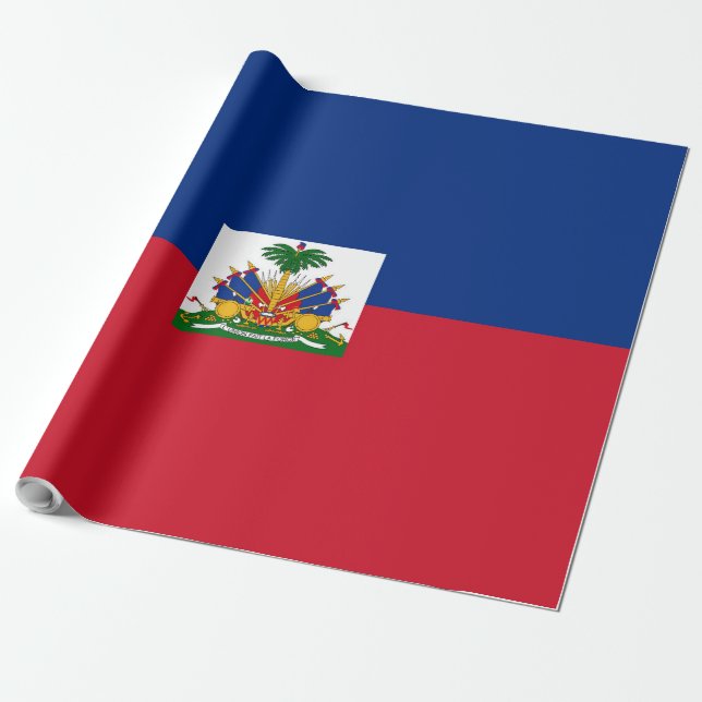 Papier Cadeau Drapeau Haïti (Déroulé)