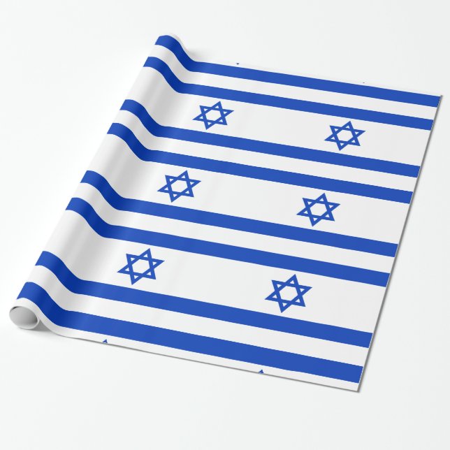 Papier Cadeau Drapeau Israël (Déroulé)
