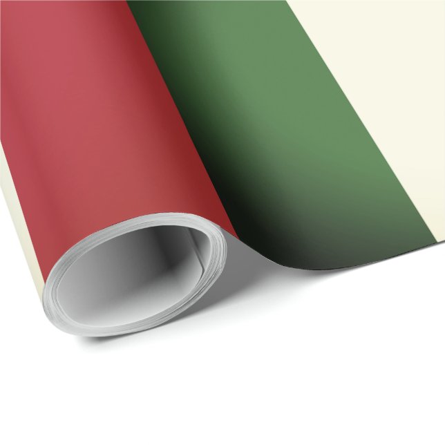 Papier Cadeau Drapeau italien (Coin rond)