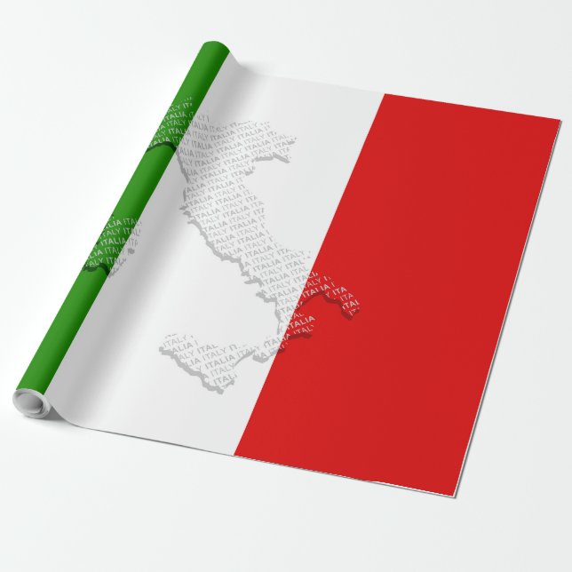 Papier Cadeau Drapeau italien (Déroulé)