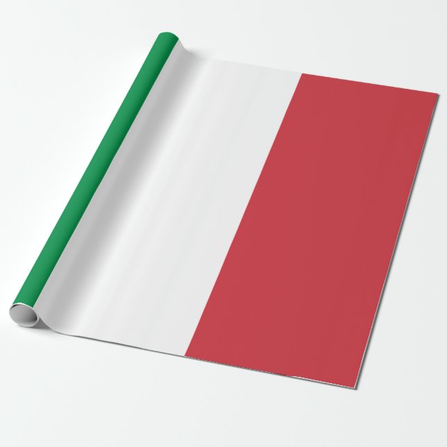 Papier Cadeau Drapeau italien (Italie) (Déroulé)