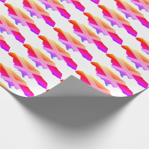 Papier Cadeau Drapeau JAMAICA inhabituel - Plan PINK