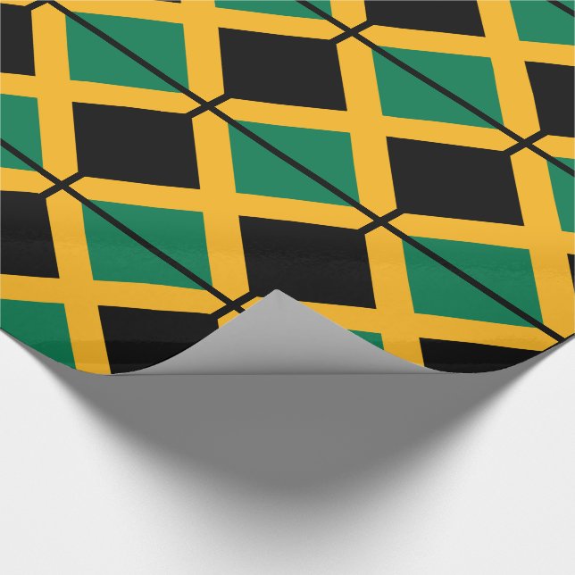 Papier Cadeau Drapeau Jamaïque (Coin)