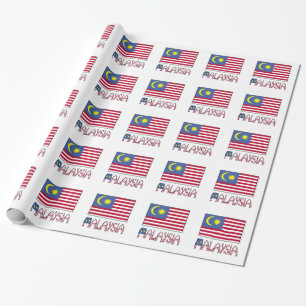 Papier Cadeau Drapeau malaisien et Malaisie