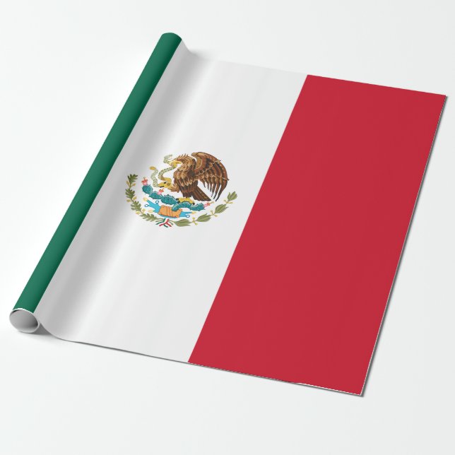 Papier Cadeau Drapeau mexicain (Mexique) (Déroulé)