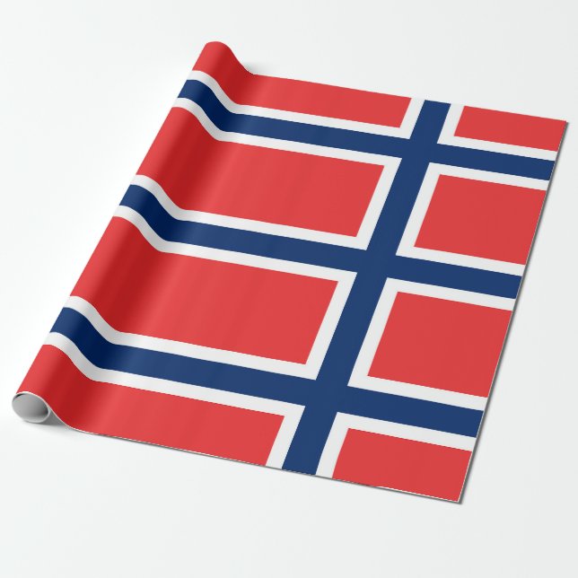 Papier Cadeau Drapeau norvégien (Déroulé)