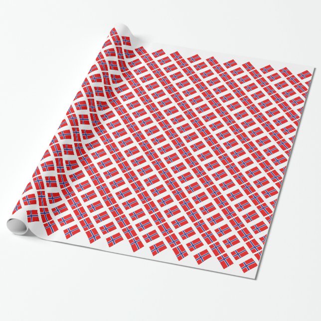 Papier Cadeau Drapeau norvégien (Déroulé)