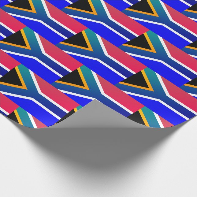 Papier Cadeau Drapeau Patriotique AFRIQUE DU SUD Drapeau PURPLE  (Coin)