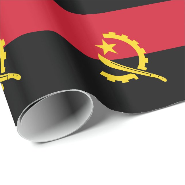 Papier Cadeau Drapeau patriotique angolais (Coin rond)