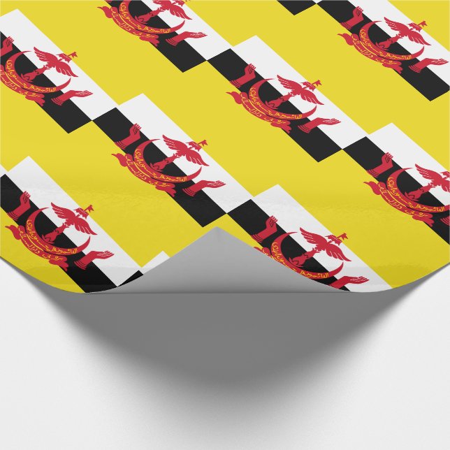 Papier Cadeau Drapeau patriotique de Brunei (Coin)