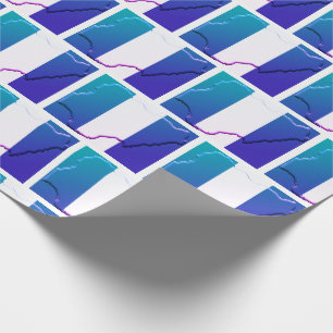 Papier Cadeau Drapeau patriotique NIGERIA MAP Bleu sarcelle