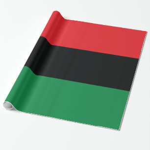 Papier Cadeau Drapeau rouge, noir et vert
