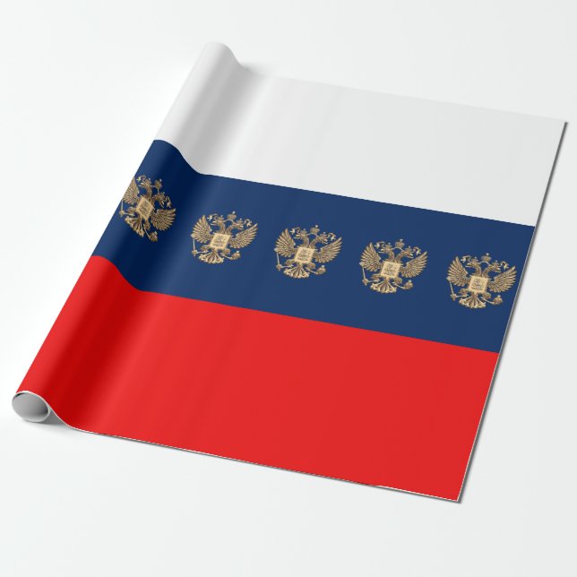 Papier Cadeau Drapeau russe (Déroulé)