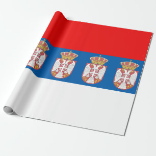 Papier Cadeau Drapeau serbe